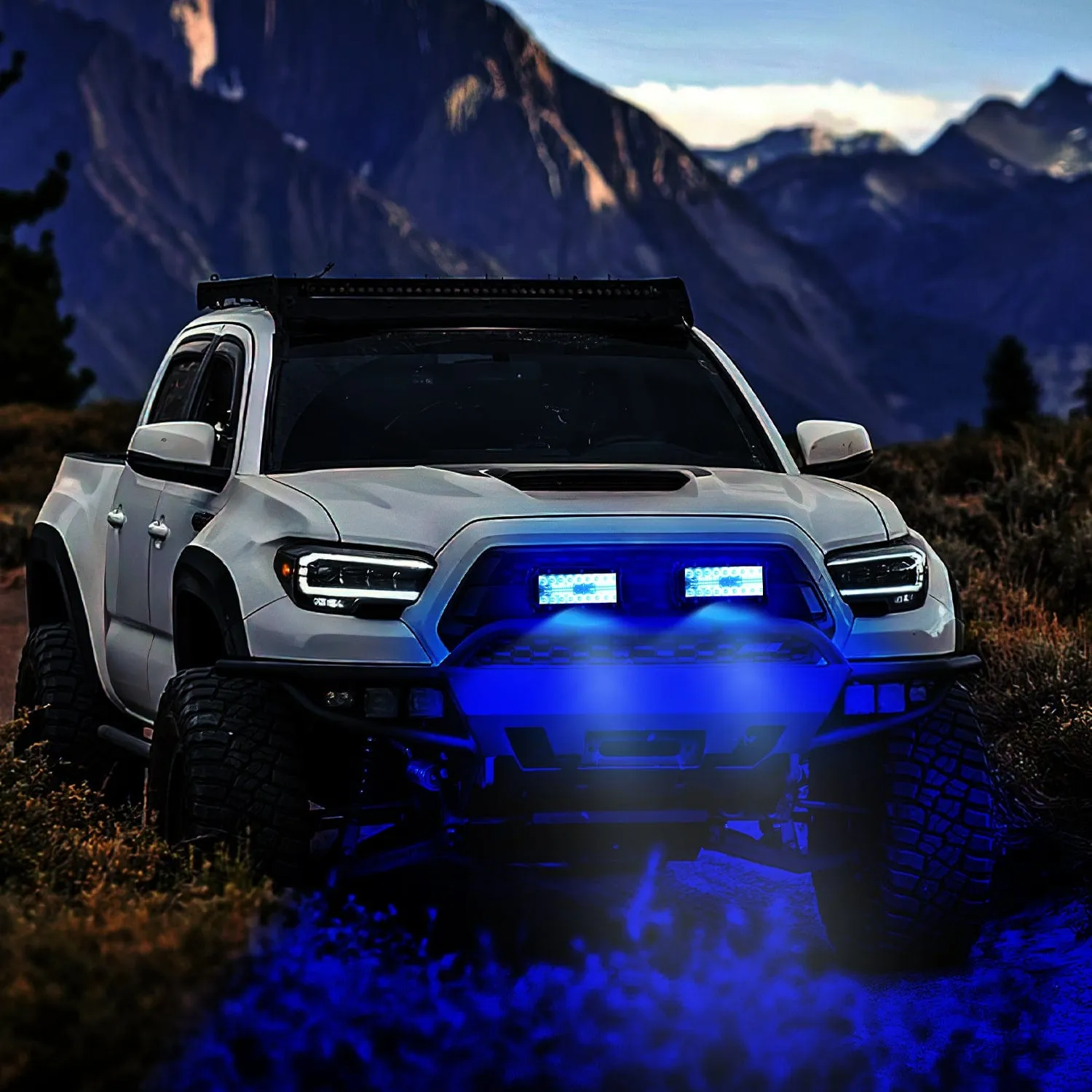 6.5 Inch 120W Triple Row Spot Blue Led Pods (Pair)