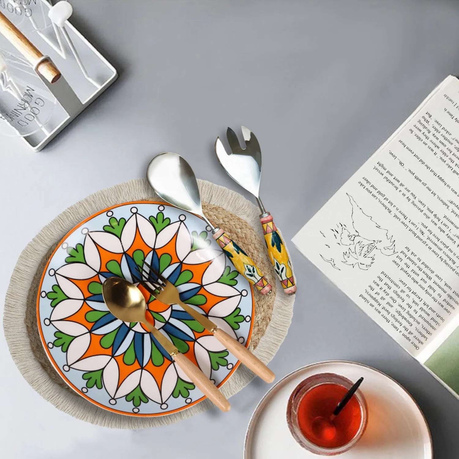 Camilla Round Oval Jute Table Mats Perfect for Kitchen & Dining Tables