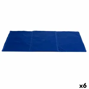 Dog Carpet Refreshing Blue Foam Gel 50 x 1 x 90 Cm 6 Units