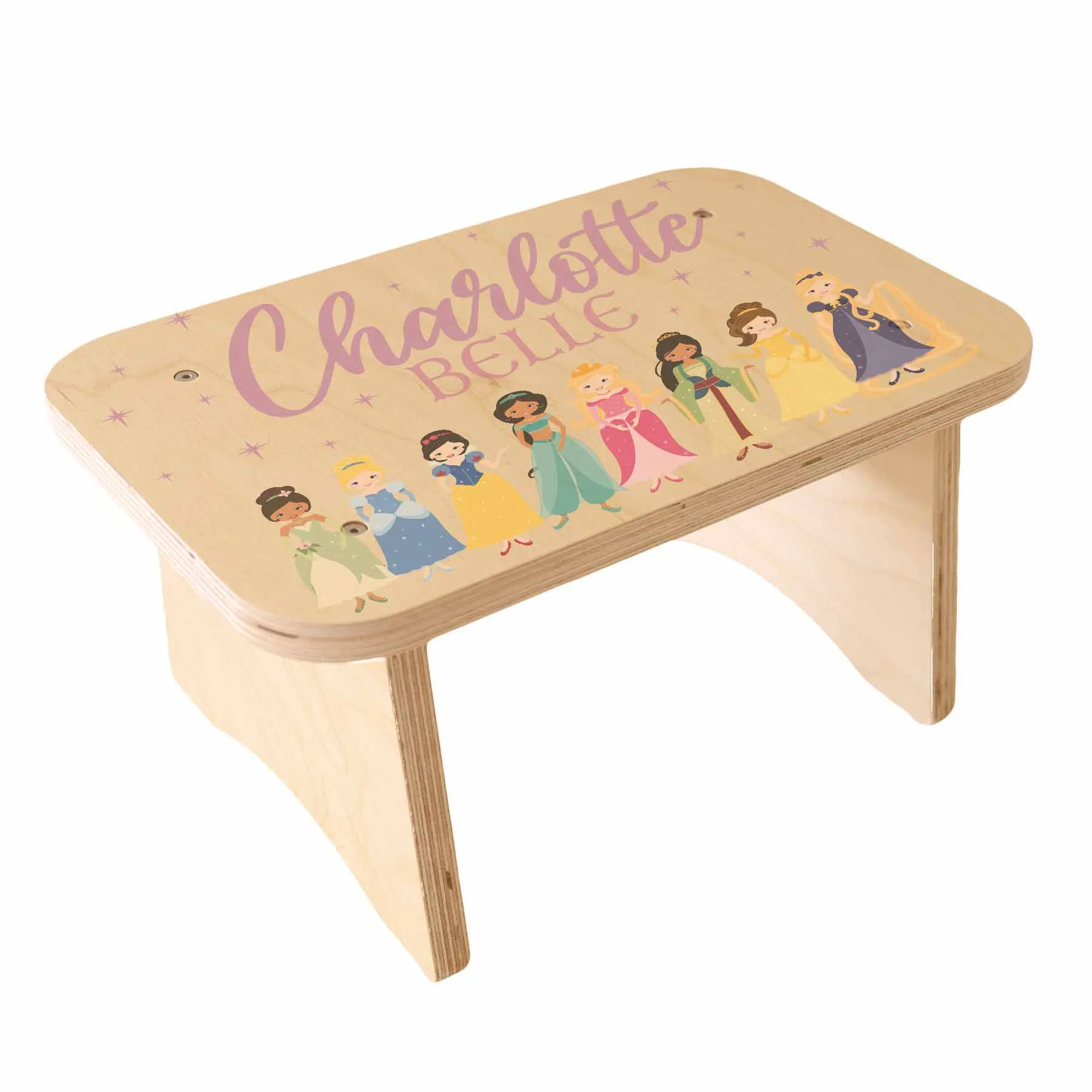 Kids Personalized Step Stool | Pretty Princess