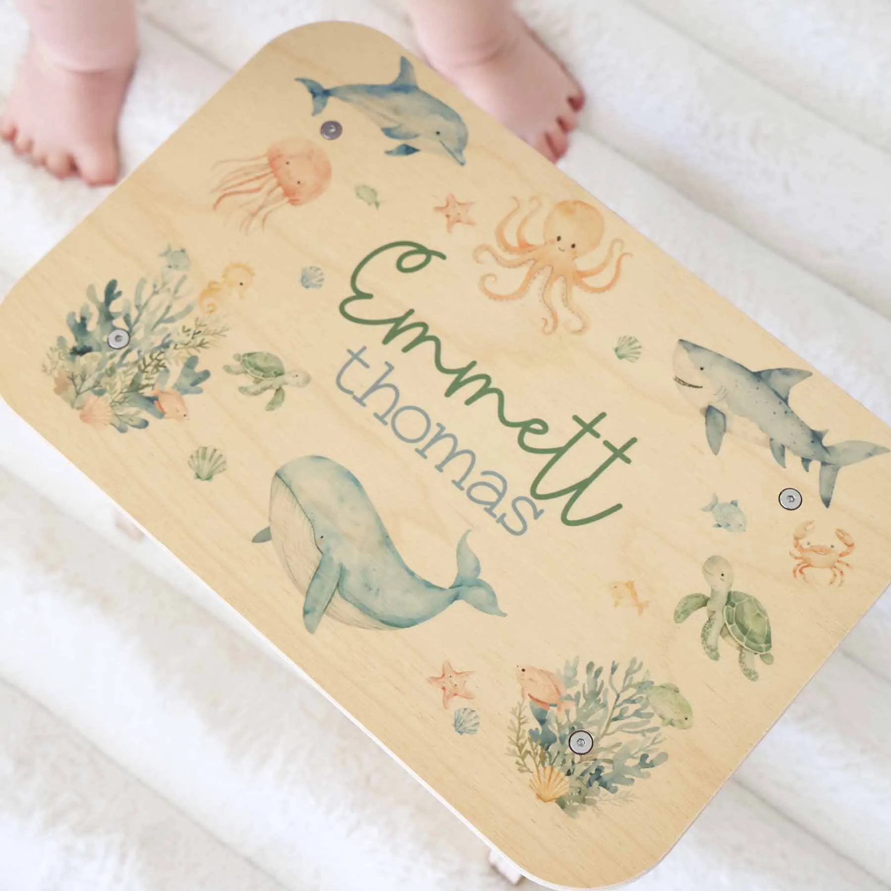 Kids Personalized Step Stool | Sea Cuties