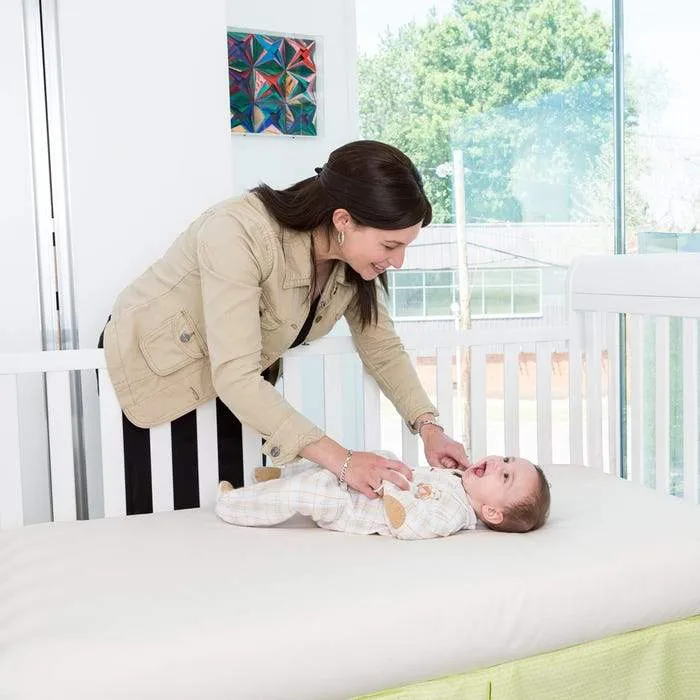Lightweight Organic Cotton Classic Seamless 2-Stage Crib Mattress by Naturepedic