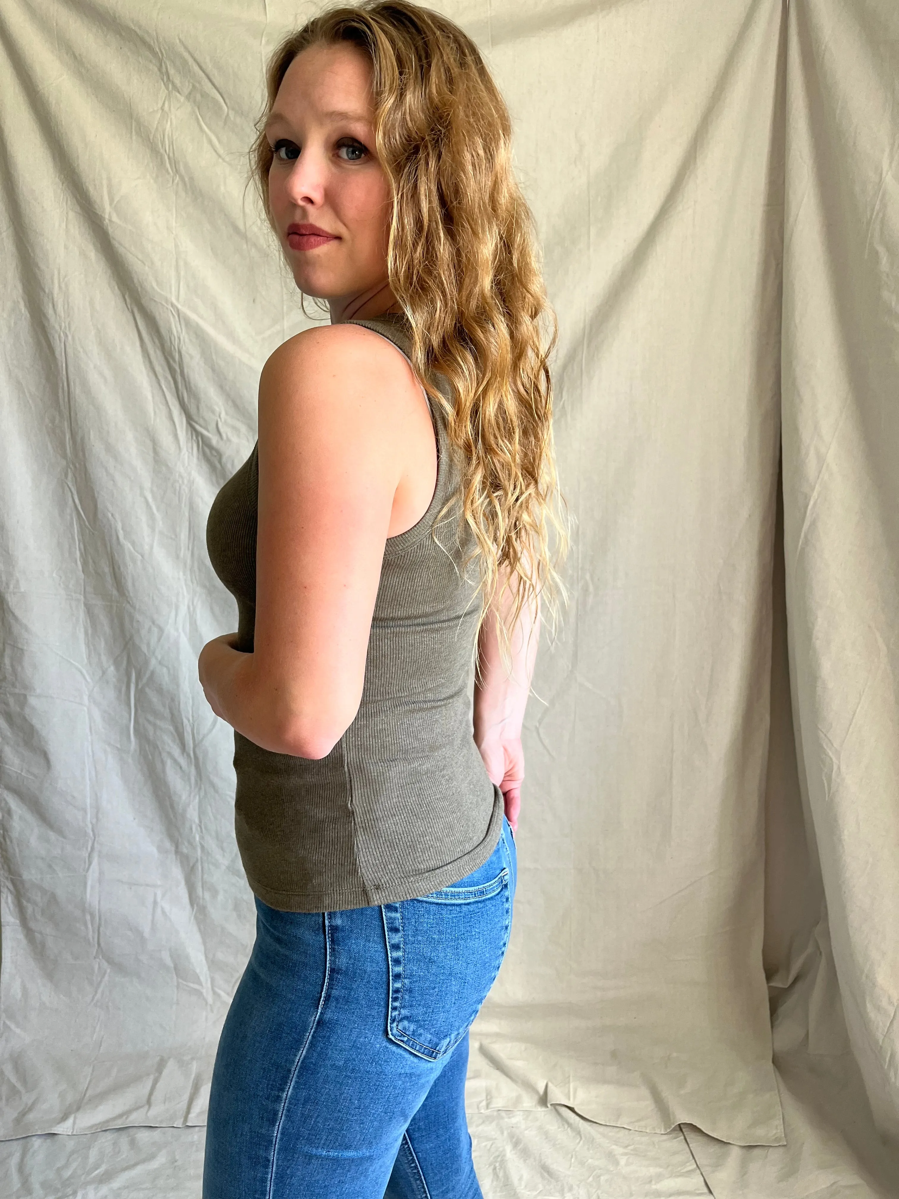 [RESTOCKED] Edlin tank [heather taupe]