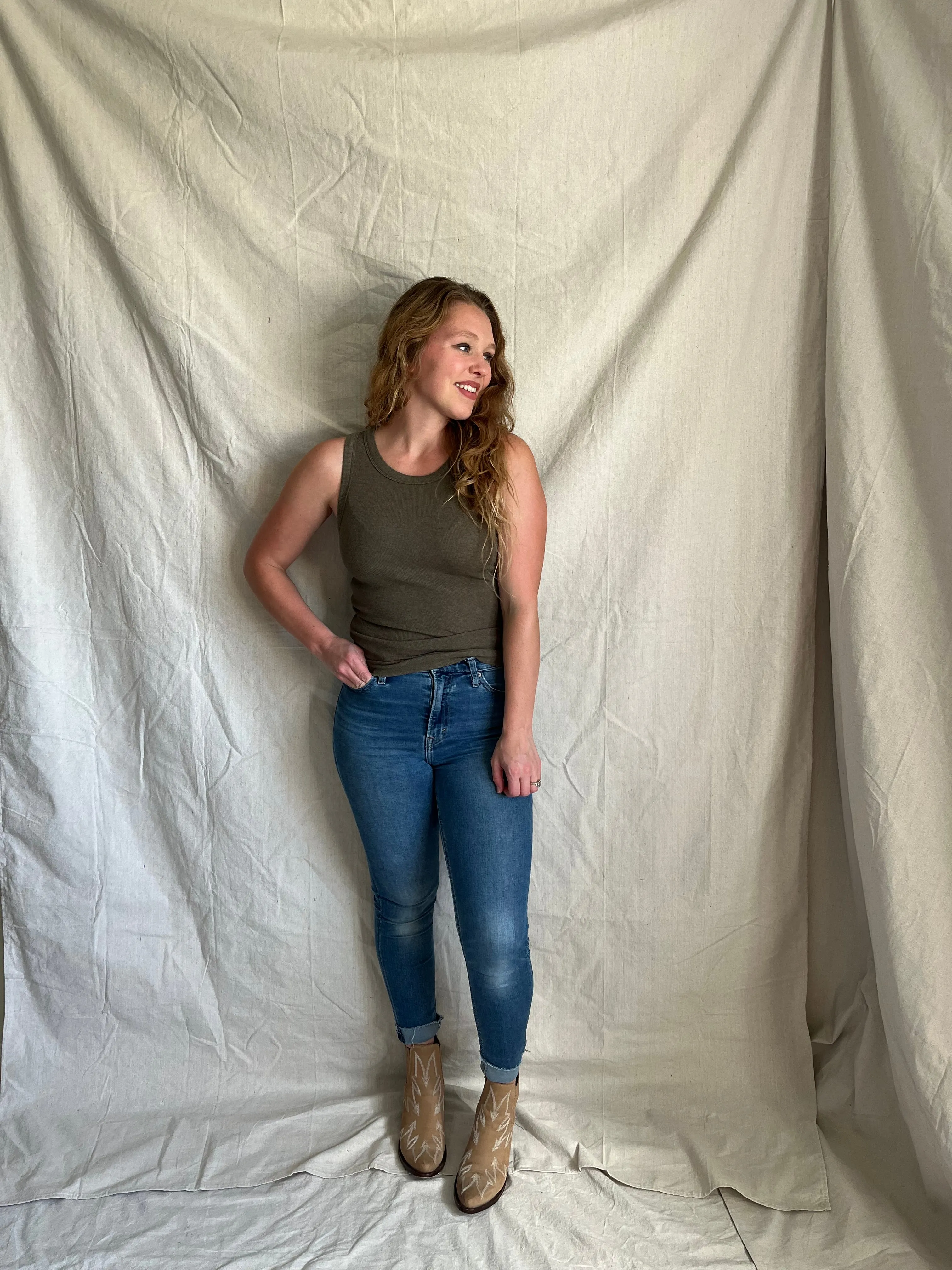 [RESTOCKED] Edlin tank [heather taupe]