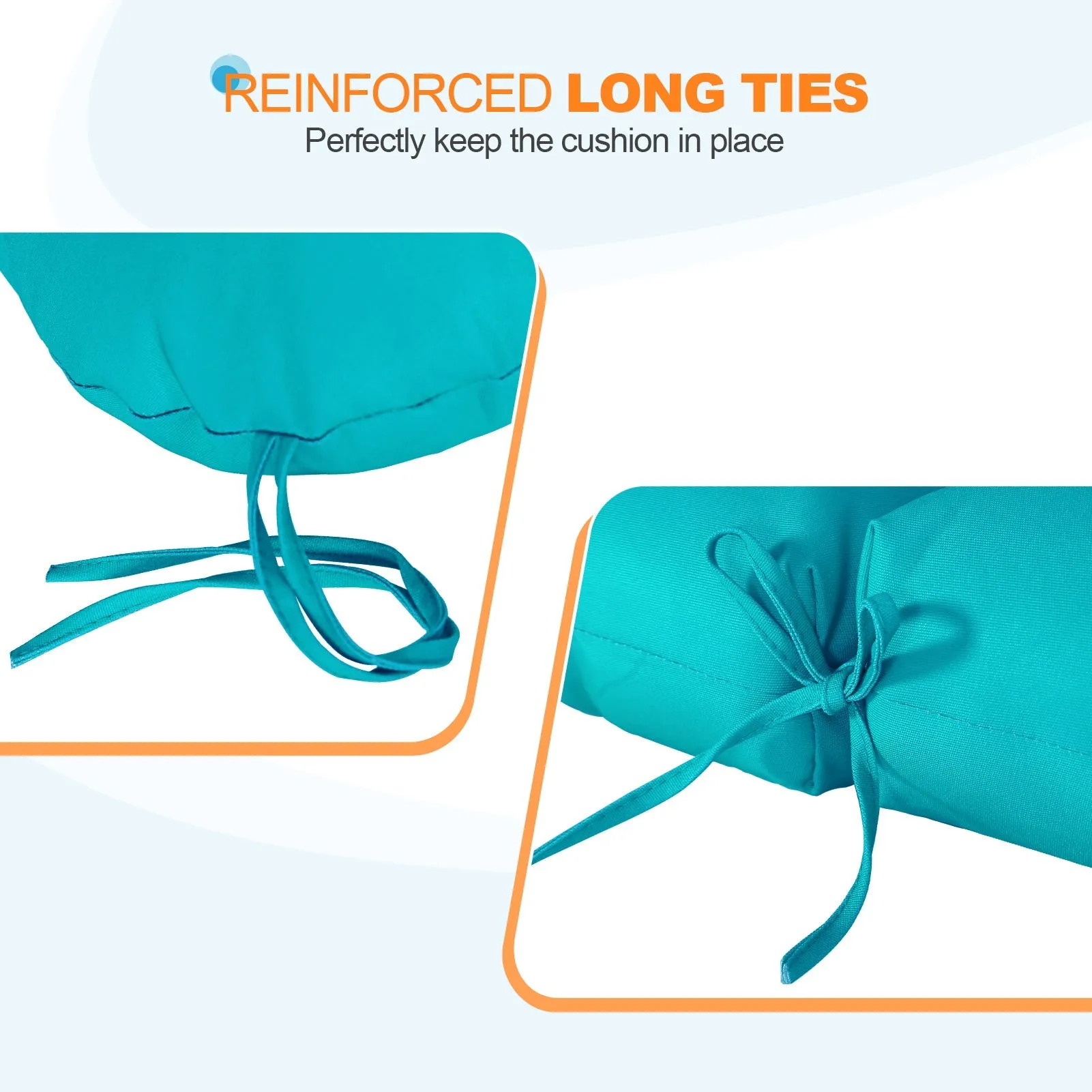 Tufted Outdoor/Indoor Seat/Back Chair Cushions, Set of 4, 42'' x 21''
