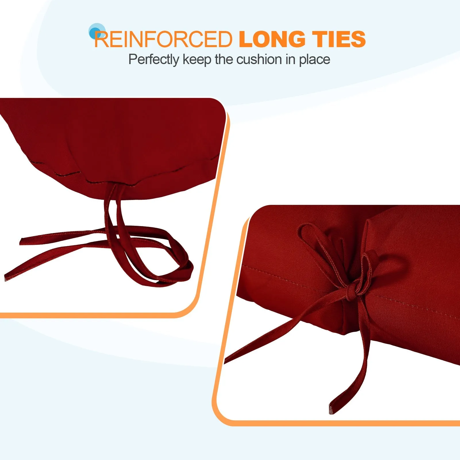 Tufted Outdoor/Indoor Seat/Back Chair Cushions, Set of 4, 42'' x 21''